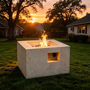 Peaktop Natural Gas/Propane <b>Fire</b> Bowl <b>Fire</b> <b>Pit</b> 40000 BTU Eco-Friendly MGO Glass Beads Outdoor Garden Heating Patio Camping Use - Product Image 1