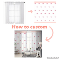 Rideaux transparents imprimés sur mesure (2 pièces) pour la décoration intérieure, personnalisables avec n'importe quel motif - 2 panneaux semi-transparents avec passe-tringle