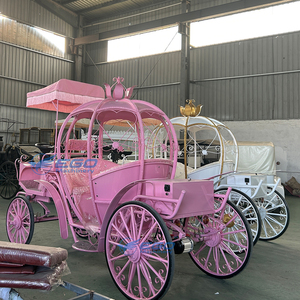 Wholesale Elegant <b>White</b> Canopy Electric <b>Pumpkin</b> Carriage New Design High Performance Princess Tour Wagon Budget‑friendly - Product Image 3