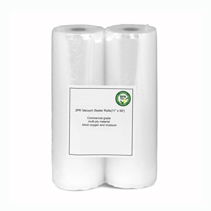 Bolsas de sellado al vacío para el hogar, rollos de 8x50 rollos, <span class=keywords><strong>2</strong></span> paquetes para ahorro de alimentos, 7 capas, rollos de sellador al vacío en relieve - Product Image 1