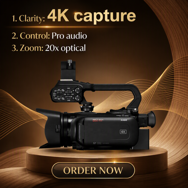New Mirrorless Digital Video Camera XA60 High-quality UHD 4K Recording SD Card Waterproof Professional Camcorder