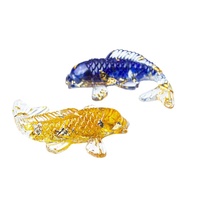 Ornement décoratif en cristal naturel fait main, en forme de poisson, best-seller transfrontalier, pour voiture et bureau