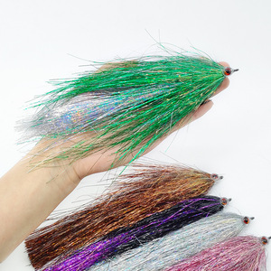 Flashabou Pike Streamer, Streamer pour poissons de prédateurs d'eau salée, Mosca pour Maskinonge - Product Image 3