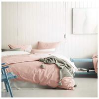 Ensemble de housse de couette en coton lavé 100% super doux, taille King Queen, luxe, 3 pièces, chambray, lavage à la pierre, draps de lit, ensemble de literie