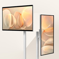 Pantalla Inteligente Portátil LED de 27 Pulgadas, Android 15, Pantalla Táctil de 10 Puntos, Altavoz Integrado, para Exteriores, Hogar, Oficina, Gráficos y Animación