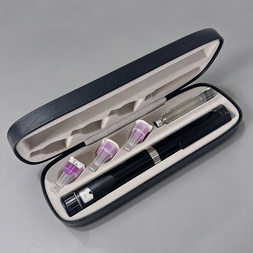 Portable Stylish Hard Pen Box, Leather Look PU Coating, Custom EVA ...