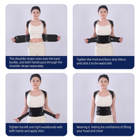 Correcteur de posture dorsal réglable, léger et durable, avec support en maille respirante et fermeture auto-agrippante pour hommes et femmes, soutien lombaire