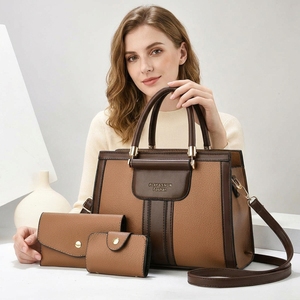 Set di 3 Borse da Donna in Pelle PU, Borsa <span class=keywords><strong>a</strong></span> <span class=keywords><strong>Tracolla</strong></span>, Borsetta e Portafoglio per Vendita all'Ingrosso - Product Image 1