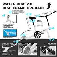 Spatium Prêt à expédier aux États-Unis Vélo aquatique gonflable à pédales, bateau à pédales gonflable portable, vélo aquatique pour la vente