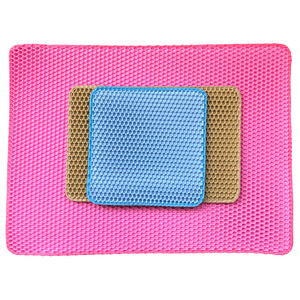 EVA <b>Cat</b> Litter Control Mat Double Layer Rectangle Washable For <b>Cat</b> Litter <b>Box</b> Gray Black Off White Blue Pink 30x30CM To 70x120CM - Product Image 4