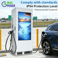 Nouvelle station de recharge pour véhicules électriques DC à haute puissance, double connecteur, montage au sol, CCS2 GBT 180 kW, commerciale, IP54
