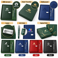 Ensemble cadeau de bloc-notes en cuir PU A5 avec logo personnalisé et stylo, coffret cadeau d'entreprise, recharge incluse, vente en gros OEM