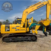 Stock disponible : Excavatrice sur chenilles hydraulique d'occasion KOMATSU PC160, PC130, PC200 – Matériel de construction à l'exportation