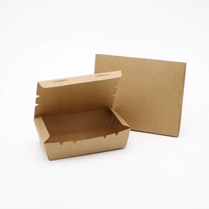 卸売使い捨てクラフト食品フライドチキンポテトチップスフライドポテトバーガーテイクアウト用食品箱紙製トレー - Product Image 2