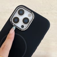 Étui de téléphone magnétique en silicone de couleur pure de luxe D&J pour 11-17 Pro Max, résistant aux chocs