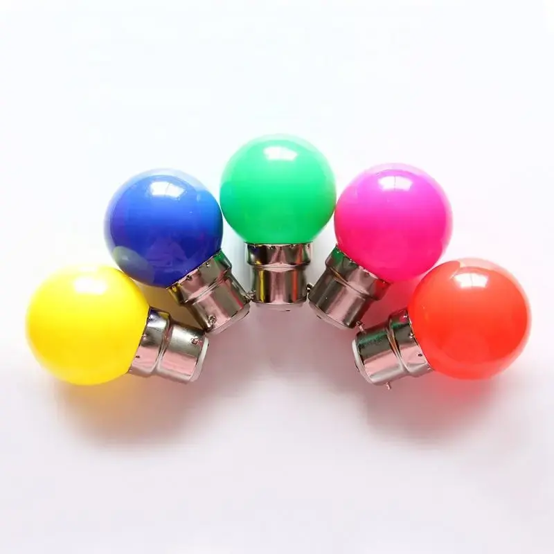 고품질 플라스틱 색상 LED 필라멘트 조명, 공장 공급 에디슨 스타일 G45 크리스마스 장식용 LED 컬러 전구