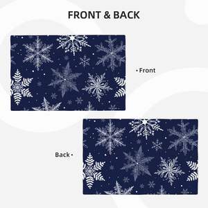 Set of 4 Reusable Blue Winter <b>Snowflakes</b> Non-Slip Heat-Resistant Washable <b>Placemats</b> - Product Image 3