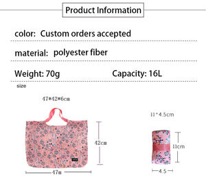 Borsa per la spesa riutilizzabile pieghevole con coulisse, leggera e impermeabile, per uso quotidiano, da donna e da <span class=keywords><strong>uomo</strong></span> - Product Image 2