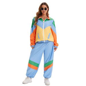 Chaqueta Retro Estilo Disco, Hip Hop y Rock de los 70, Unisex, Disfraz para Actuaciones en Escenario, Conjunto Deportivo Colorido para Adultos - Product Image 4