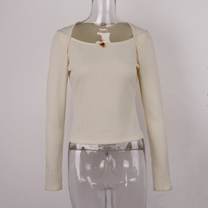 レディーススリムリフトパッド入りワークアウトピラティススポーツシャツ長袖ヨガトップクルーネック通気性軽量ナイロン100% シームレス - Product Image 3