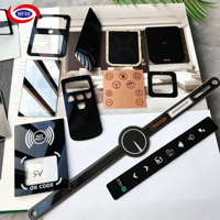 Panneau en verre personnalisé pour interrupteur, avec écran tactile intelligent, écran de tableau de bord électronique avec icônes sérigraphiées et fonction miroir
