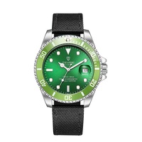 Montre mécanique pour homme TEVISE T801A, boîtier en alliage, bracelet en nylon, verre minéral, étanche, affichage de la date lumineux, montre-bracelet de style professionnel