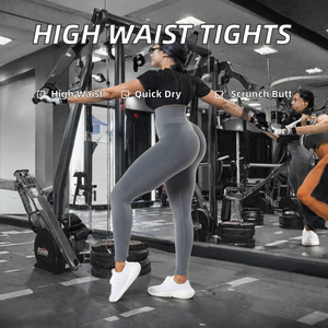 Leggings de yoga taille haute sans couture, effet push-up, respirants, séchage rapide, longueur intégrale - Product Image 2