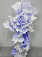 T-285 personnalisé artificiel blanc rose violet champagne toile de fond fleurs décorations pour mariage maison chambre maison événement décor