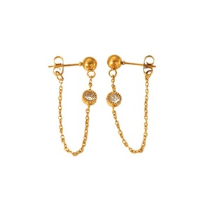 Flower <b>Stud</b> <b>Earrings</b> 18K Gold Plated Claw Setting For Women Party Jewelry TE6761-G - Product Image 5