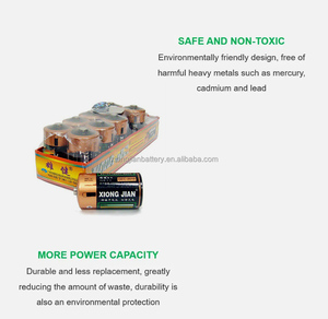 LR20D Size 1.5V Alkaline <strong>Battery</strong> with Copper Top Carbon Zinc 1500mAh Primary Cell Non-Rechargeable for Remote Control Toys - Product Image 3