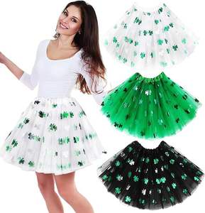 Falda Tutú para el Día de San <span class=keywords><strong>Patricio</strong></span> para Mujeres y Adolescentes, Tutú Verde Ligero, Disfraces para el Día de San <span class=keywords><strong>Patricio</strong></span> para Fiestas - Product Image 1