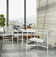 Ensemble de table et chaises de jardin en métal blanc imperméable, style nordique, pour l'extérieur – Vente chaude