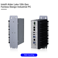 Mini PC industriel sans ventilateur 12e Intel Core Alder Lake I3/I5/I7/I9 avec ordinateur intégré DDR5 64 Go 2X RS232/422/485 en stock
