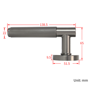 Chất lượng cao tùy chỉnh Hợp kim kẽm knurl Vòng chia Ổ khóa cửa rắn tay nắm cửa khóa - Product Image 5