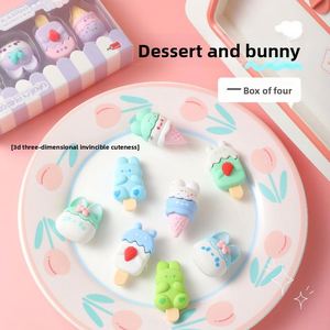 Ensemble de papeterie scolaire X920 MAI-K39, effaceurs en forme de crème glacée animale, mignons et kawaii pour filles - Product Image 4
