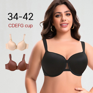 Soutien-gorge à armatures rembourré pour femmes à forte poitrine, grande taille, haute qualité, fin, tailles 34 36 38 40 42 CDEFG, sexy, effet push-up, vente directe usine - Product Image 1