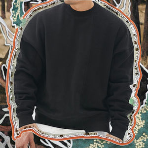 Suéter de Hombre de Alta Calidad, Cuello Redondo, Tejido con Hilo Teñido, Otoño, Ecológico, Color Sólido, Poliéster y Algodón, Personalización al por Mayor - Product Image 3