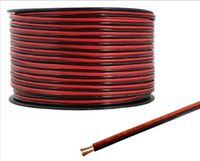 Câble audio bon marché 18AWG 20AWG 22AWG 2 conducteurs pour haut-parleur, gaine PVC transparente, cuivre CCA