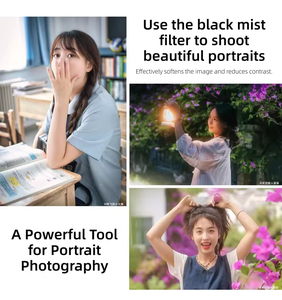 1/2หมอกสีดำไม่มีตัวตน1/4 1/8เลนส์กระจายผลแบบโรงภาพยนตร์43มม. 46มม. 58มม. 62มม. 67มม. 72 77 82มม. กรองหมอกสีดำ - Product Image 4