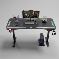 Table de jeu RGB électrique réglable en hauteur (160 cm) avec éclairage LED RGB – Échantillon gratuit DDP