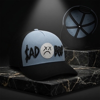 Gorra de Béisbol de Lujo con Bordado 3D, 5 Paneles, Visera Negra, Perfil Alto, Gorras de Gamuza Premium, Estilo Urbano, Personalizada, Unisex