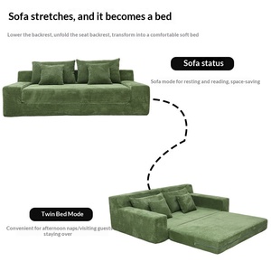 <span class=keywords><strong>Divano</strong></span> <span class=keywords><strong>Letto</strong></span> Reclinabile con Contenitore, Design Moderno per Soggiorno e Camera da <span class=keywords><strong>Letto</strong></span>, Pieghevole in Tessuto Corduroy, Ideale per Piccoli Appartamenti - Product Image 3