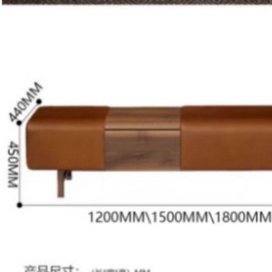 Cross-border Italian light luxury solid wood fabric bed end <b>stool</b> shopping mall shoe changing <b>stool</b> - Product Image 4