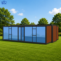 Magasin conteneur préfabriqué portable de 40 pieds, installation rapide, modulaire et extensible, pour usage commercial