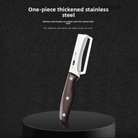 Couteau à éplucher manuel en acier inoxydable de style allemand avec manche en plastique, outil de cuisine efficace pour éplucher la citrouille et la canne