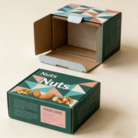 Boîte alimentaire biodégradable pour noix, design personnalisé, boîte en papier kraft pour noyaux de noix, meilleur prix, boîte à collation