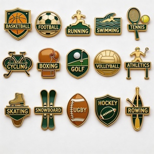 Pins de Solapa Personalizados de Esmalte para Voleibol, Tenis, Natación, <span class=keywords><strong>Boxeo</strong></span>, Insignias Metálicas con Impresión UV, Broches, Emblemas, Artesanía Metálica, Pins para Eventos de Equipo - Product Image 3