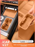 Speziell für Chery ICAR V27: Mittelkonsolen-Getränkehalter mit kabelloser Ladefunktion und hinterer Abtropffläche – V27 Innenraumzubehör