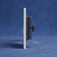 Prise murale multifonctionnelle à 3 pôles, double, US Thaïlande, avec panneau en verre trempé homologué CE, 110V-250V 15A