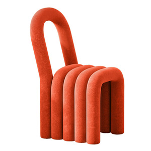 <span class=keywords><strong>Silla</strong></span> de Maquillaje con Respaldo de Arco Metálico y Asiento Acolchado, Diseño Moderno y Simple para Dormitorio de Niñas, Muebles para el Hogar, Esponja de Espuma de Alta Elasticidad - Product Image 4